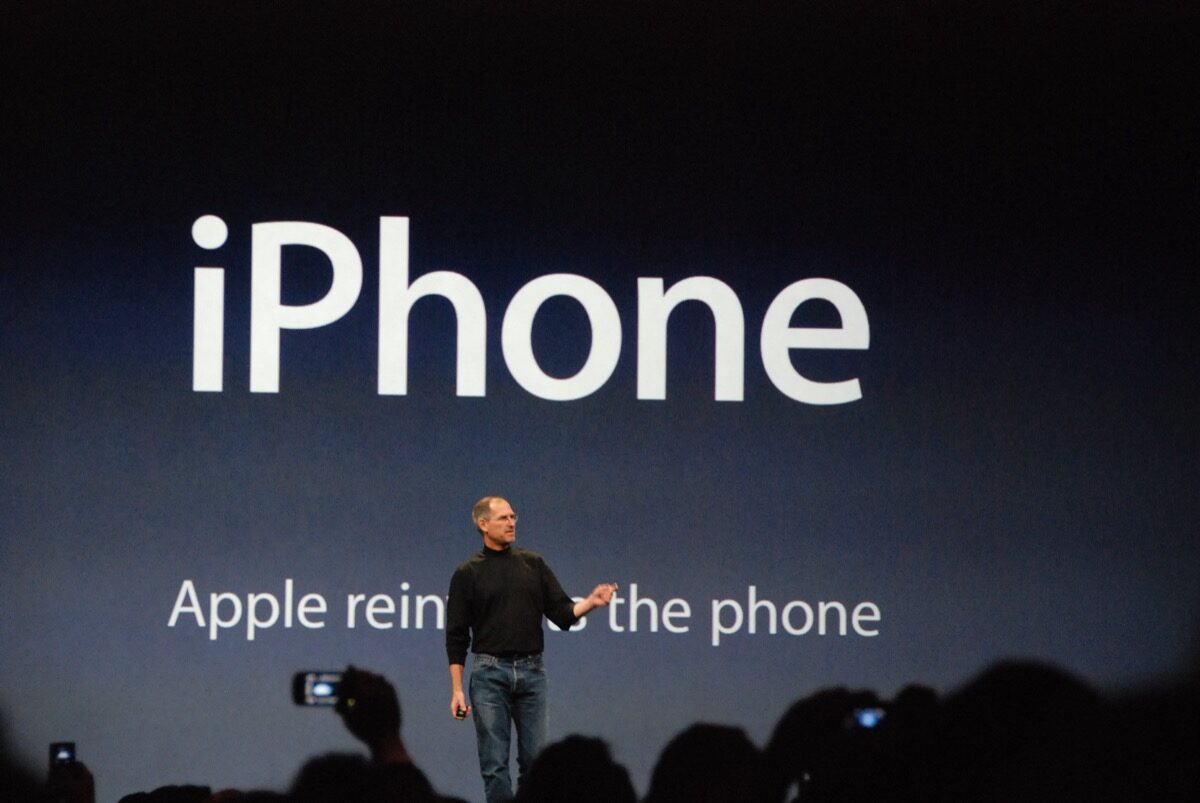 Steve Jobs presenting the iPhone in 2007